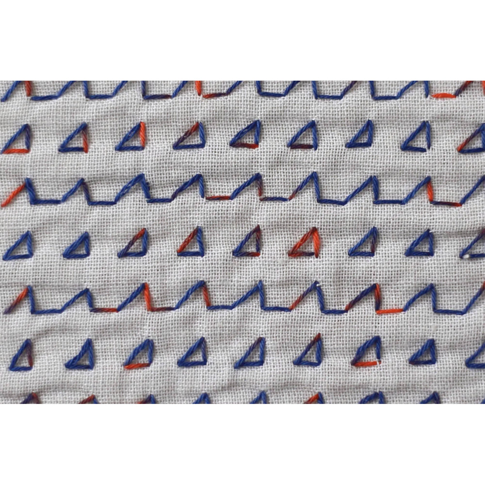 Daruma Sashiko Garn - 302 blau orange Mix