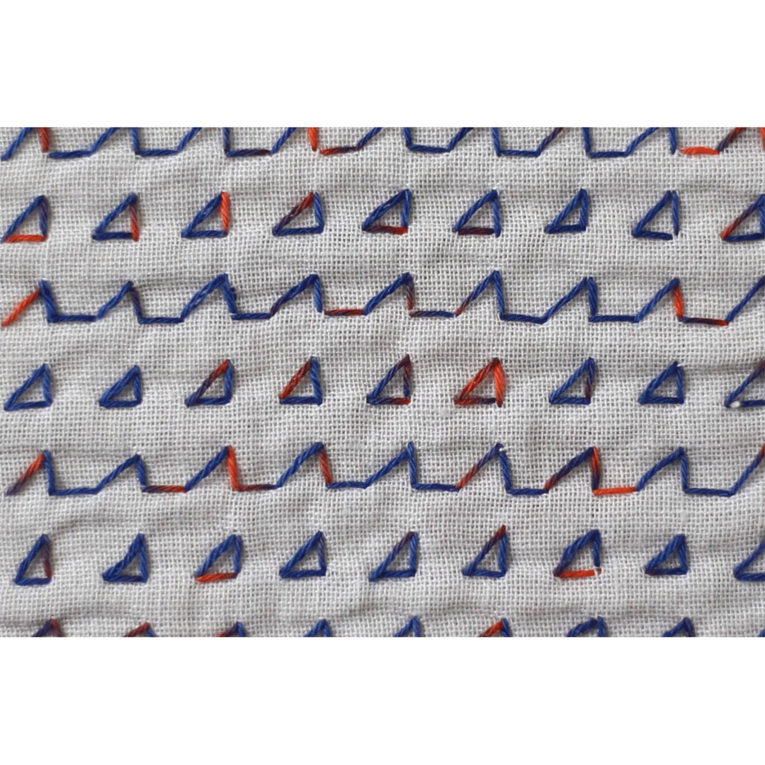 Daruma Sashiko Garn - 302 blau orange Mix
