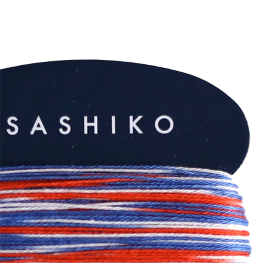 Daruma Sashiko Garn - 401 orange aqua Mix