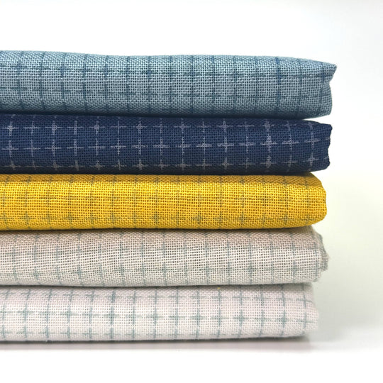 Sashiko Stoff - 5mm Raster - Zuschnitt 50 x 108 cm