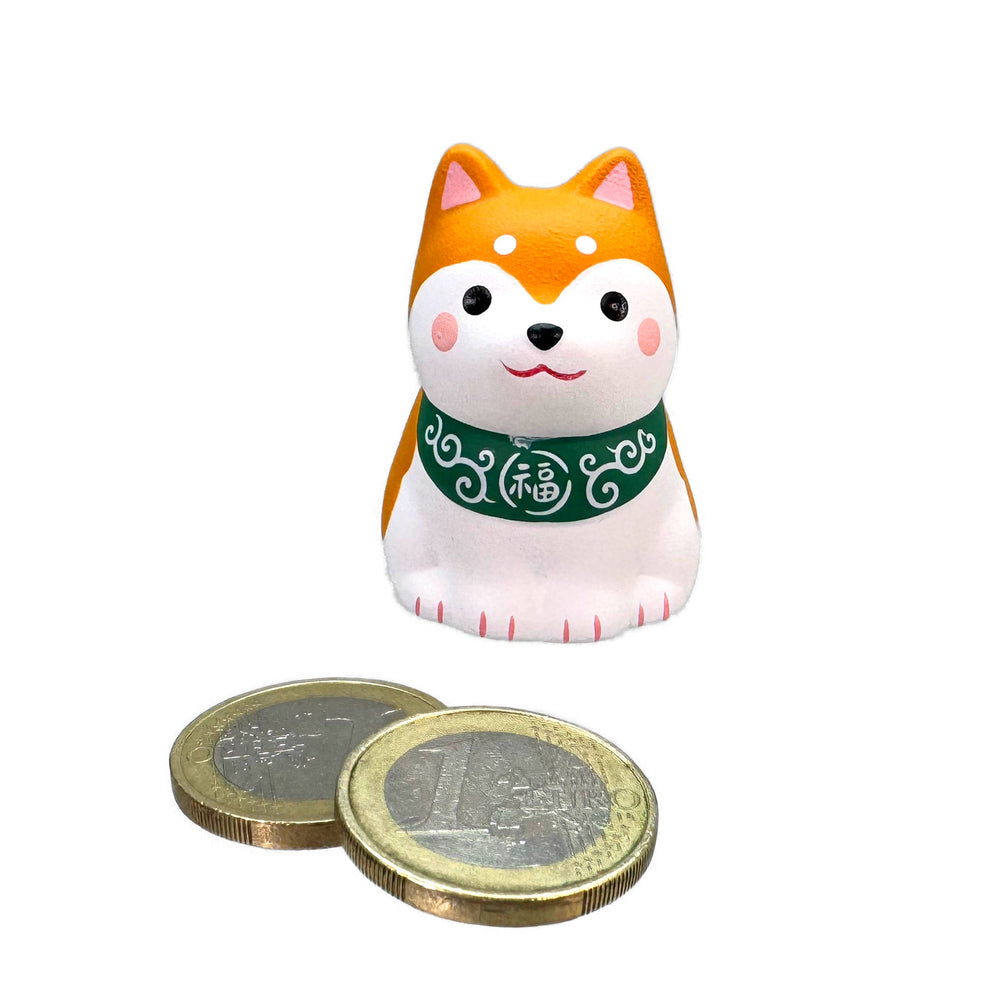 Glücksbringer Shiba Inu - Braun/Schwarz - 4,5cm