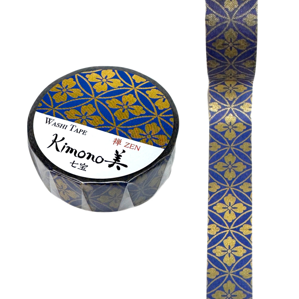 Washi-Tape - Kimono - Shippou & Blumen