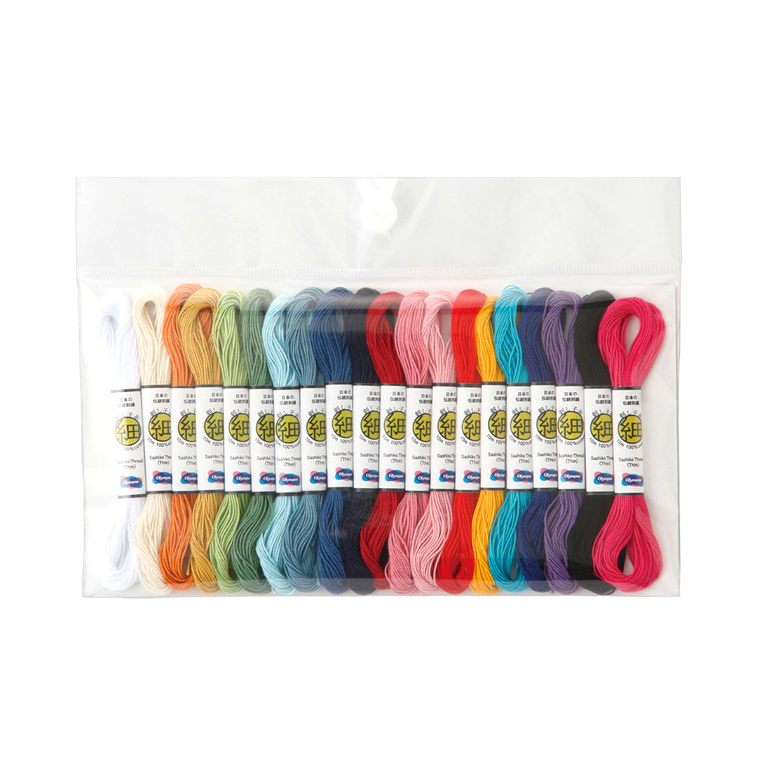 Olympus Sashiko Garn Set - 20 Stück
