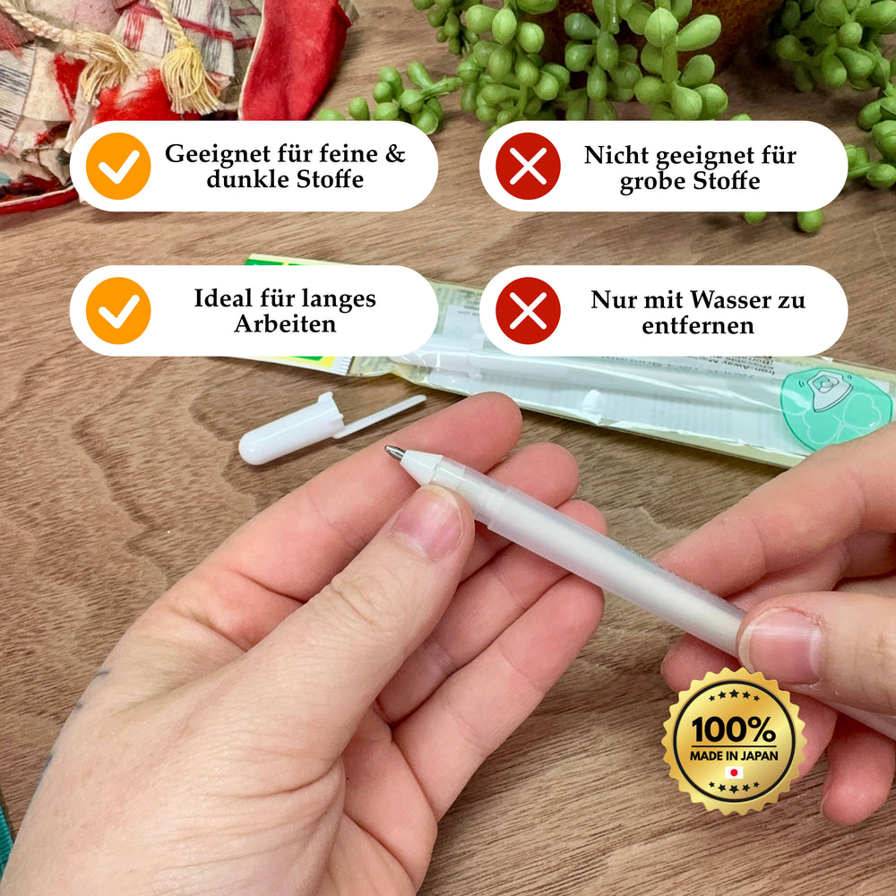 Clover Weißer Markierstift für dunkle Stoffe
