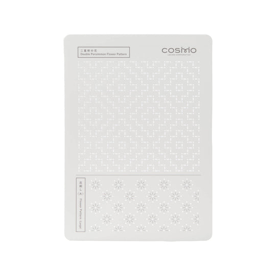Cosmo Sashiko Schablone - Futae Kaki ni Hana / Hana Zashi
