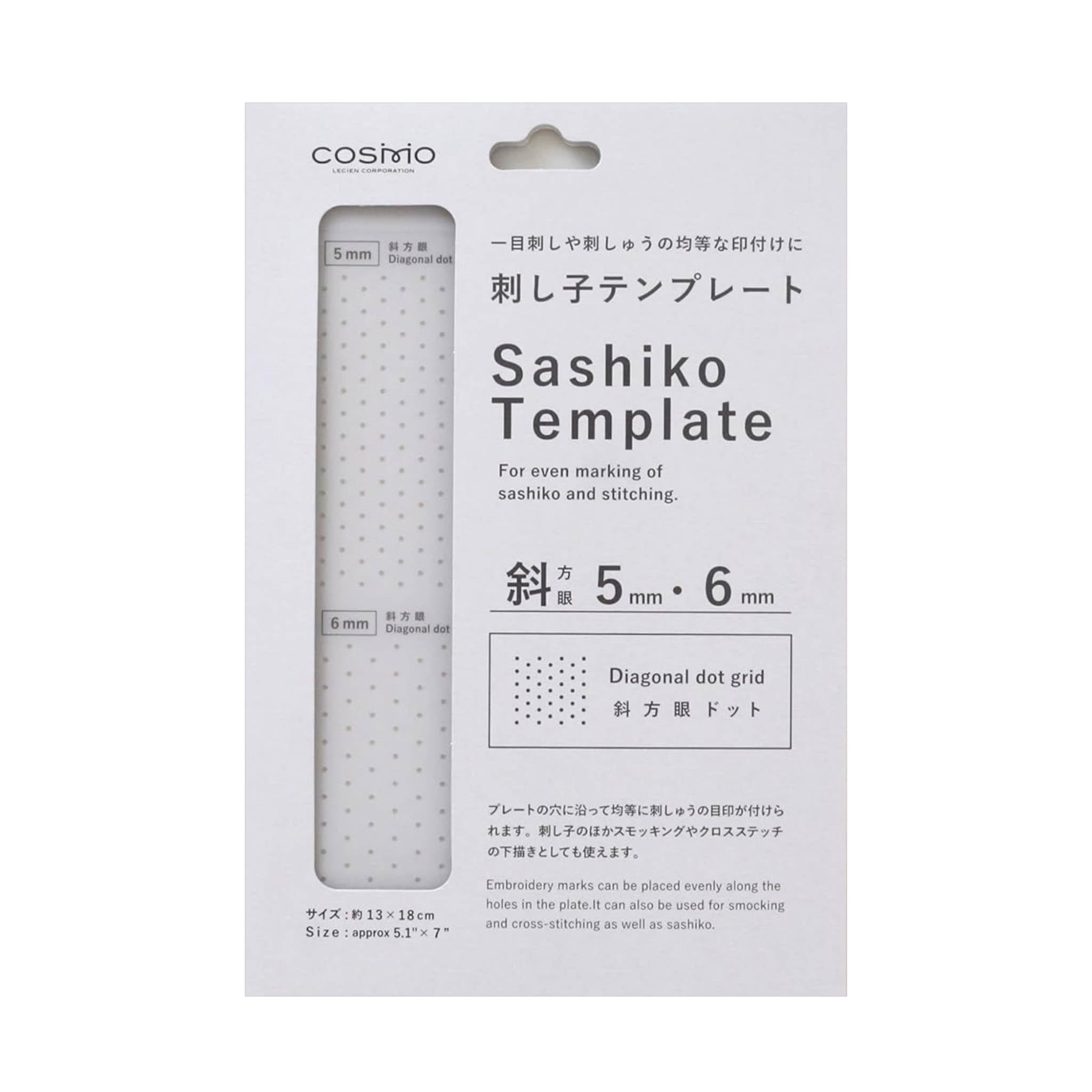 Sashiko-Schablone mit Punkteraster