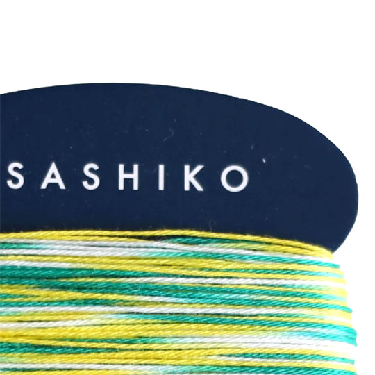 Daruma Sashiko Garn - 402 gelb grün Mix
