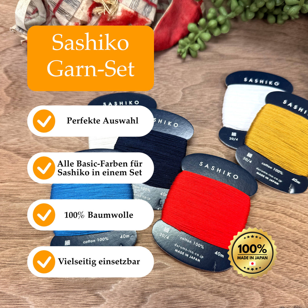 Daruma Sashiko Garn-Set - Basic