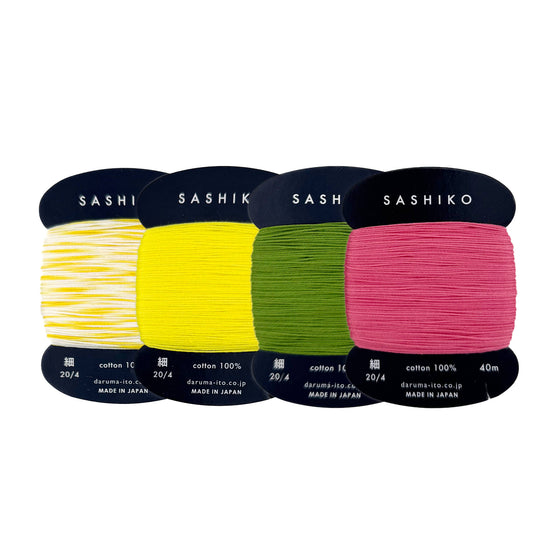 Daruma Sashiko Garn-Set - Frühlings Edition