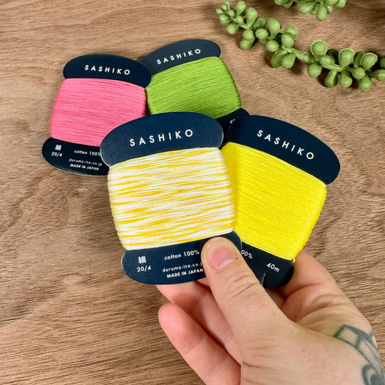 Daruma Sashiko Garn-Set - Frühlings Edition