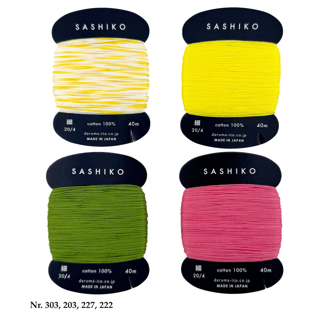 Daruma Sashiko Garn-Set - Frühlings Edition