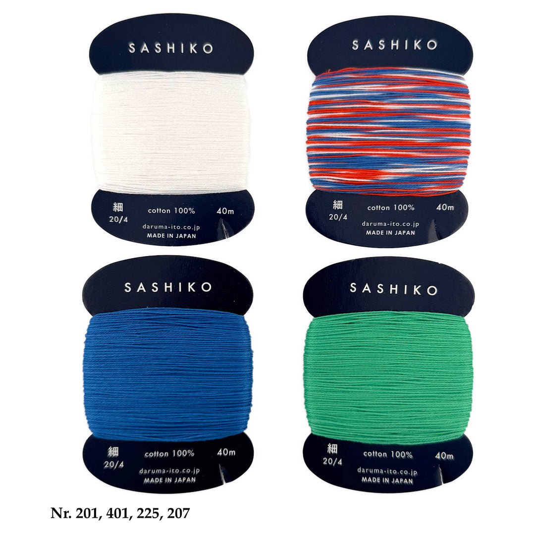 Daruma Sashiko Garn-Set - Sommer Edition