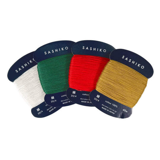 Daruma Sashiko Garn-Set - Xmas Edition