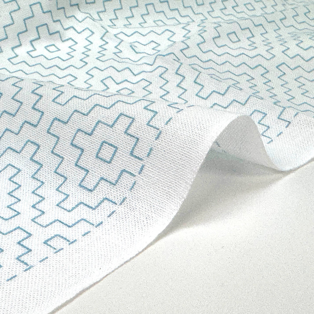 Daruma Hana Fukin Sashiko Sampler - Hitomezashi - Weiß