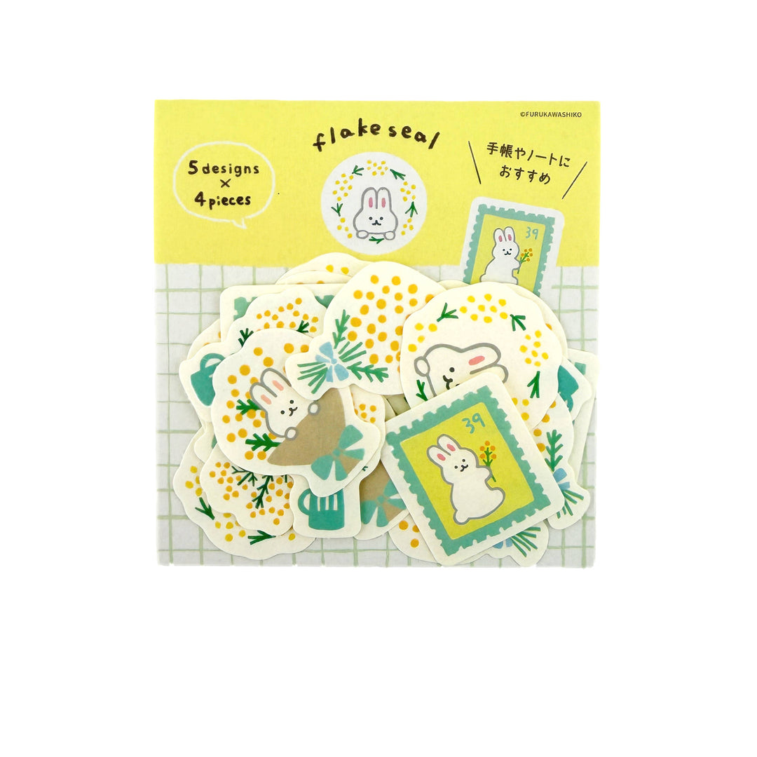 Washi Sticker - Häschen &amp; Blumen
