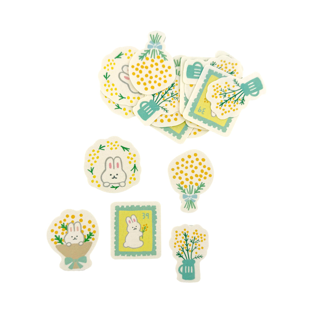 Washi Sticker - Häschen & Blumen