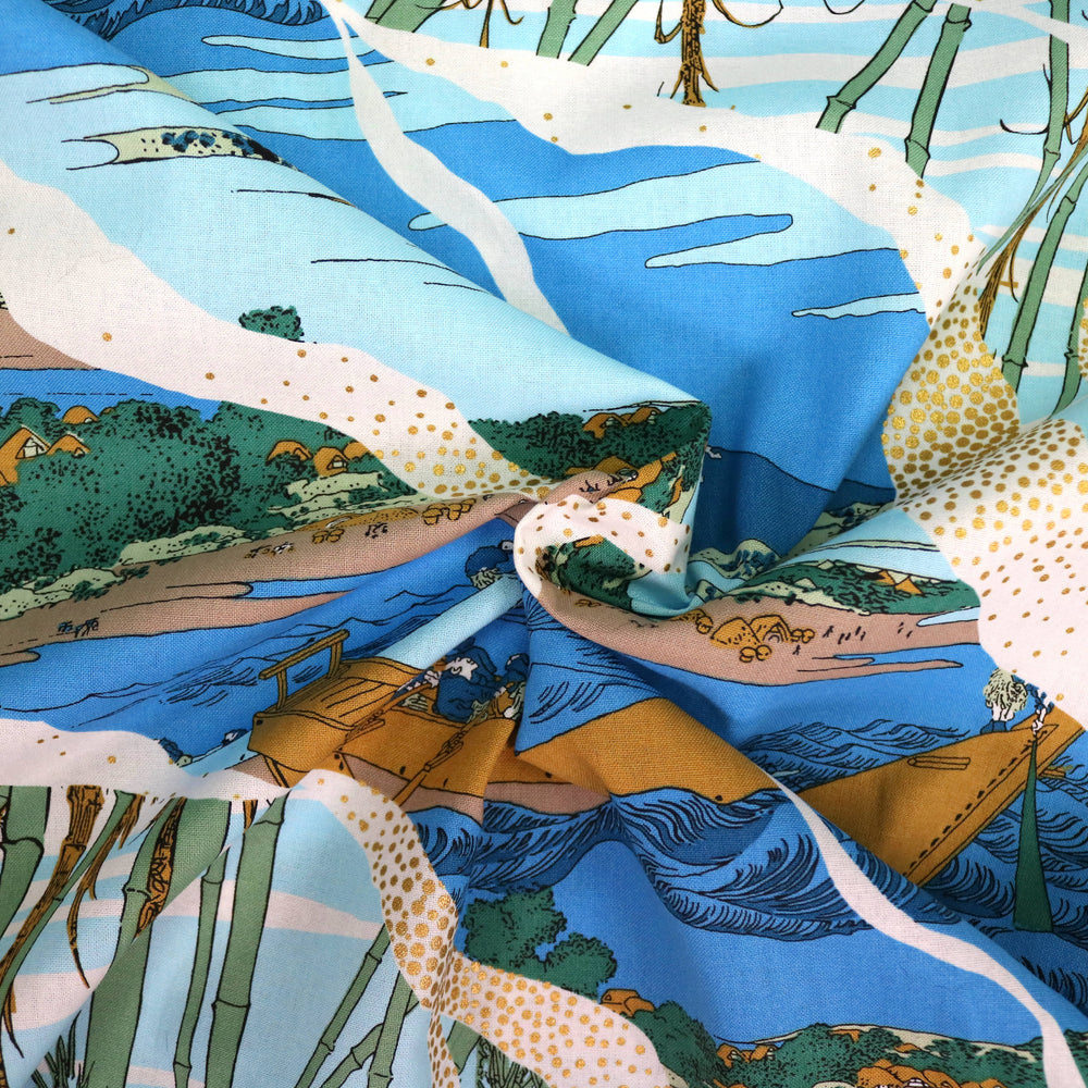 Mt.Fuji Ukiyo-e - Blau