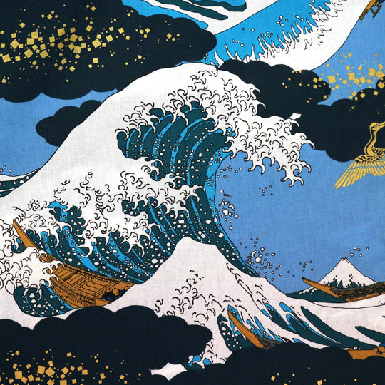 Hokusai Welle Ukiyo-e - Blau