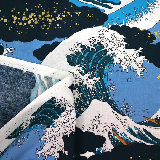 Hokusai Welle Ukiyo-e - Blau