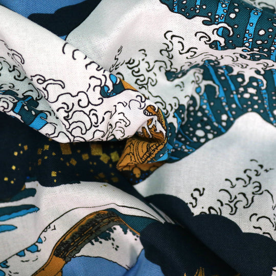 Hokusai Welle Ukiyo-e - Blau