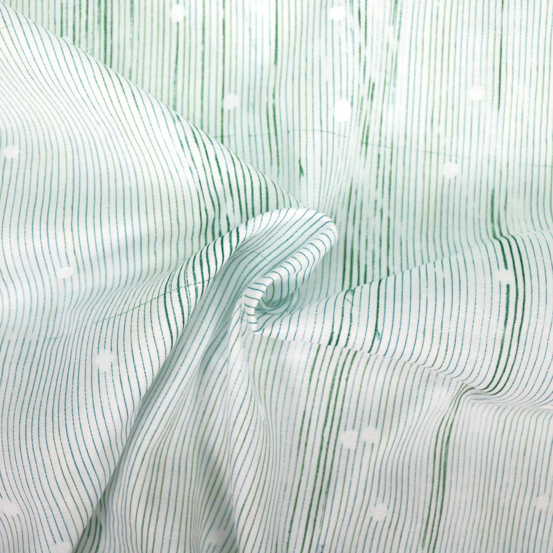 Nani Iro - Poesie Visual - Weiß Grün