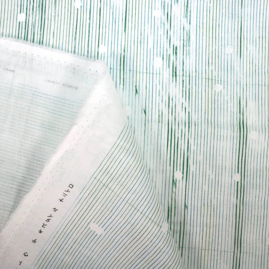 Nani Iro - Poesie Visual - Weiß Grün