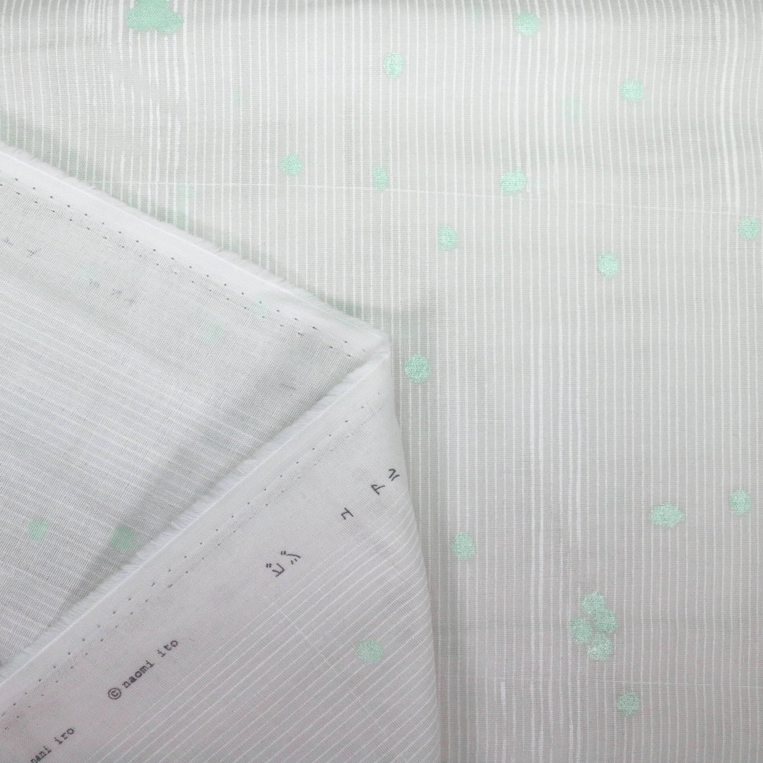 Nani Iro - Poesie Visual - Hellgrau Weiß