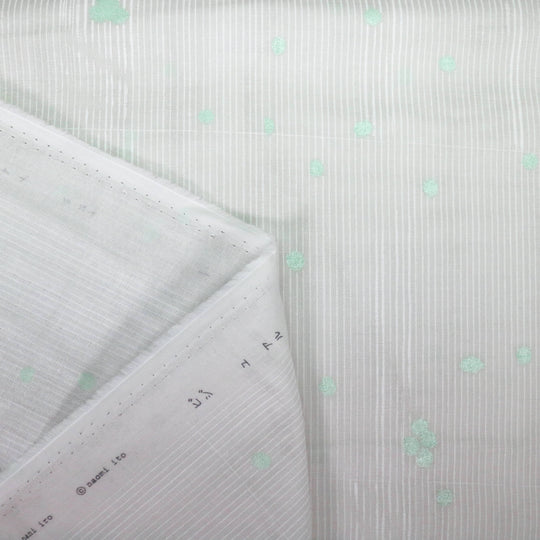 Nani Iro - Poesie Visual - Hellgrau Weiß