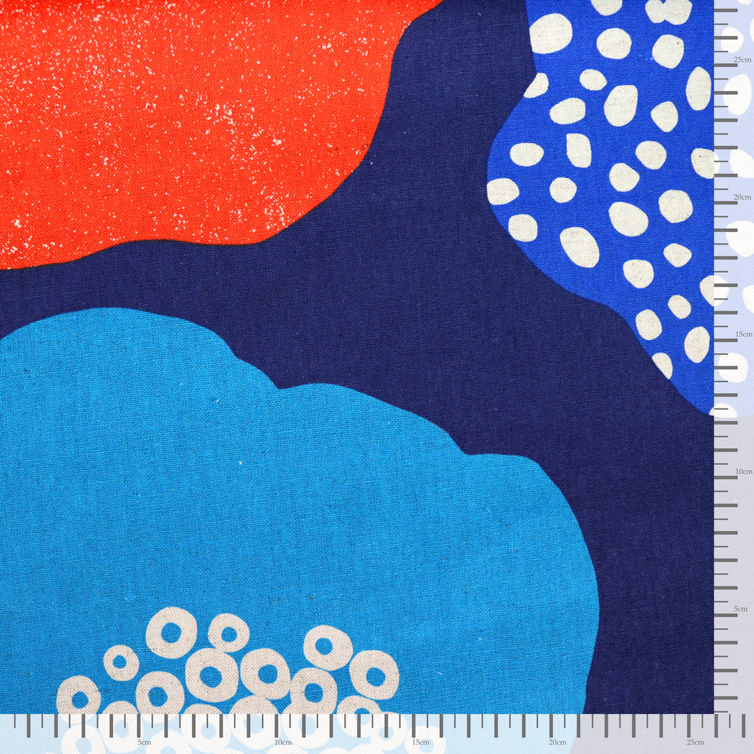 Echino - Cloud Flower - Dunkelblau Rot