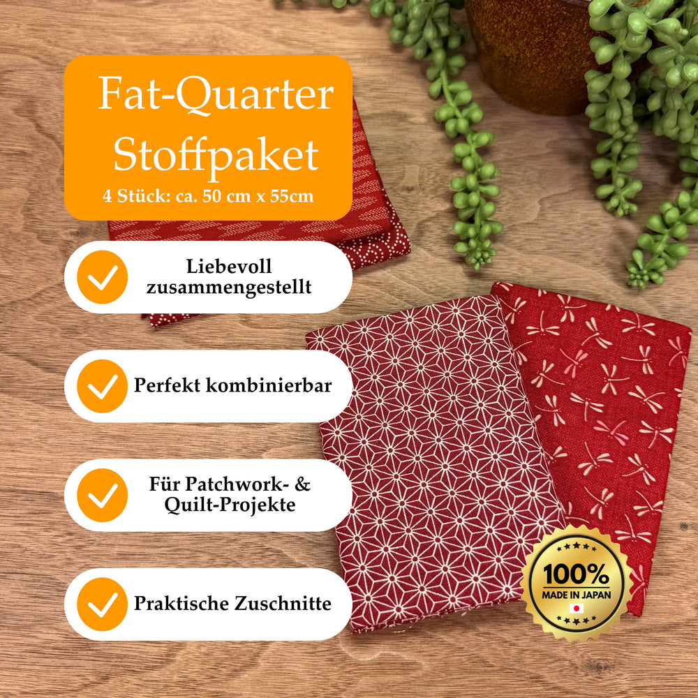 Fat-Quarter Stoffpaket - No.1.12 - Rot