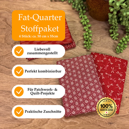 Fat-Quarter Stoffpaket - No.1.12 - Rot