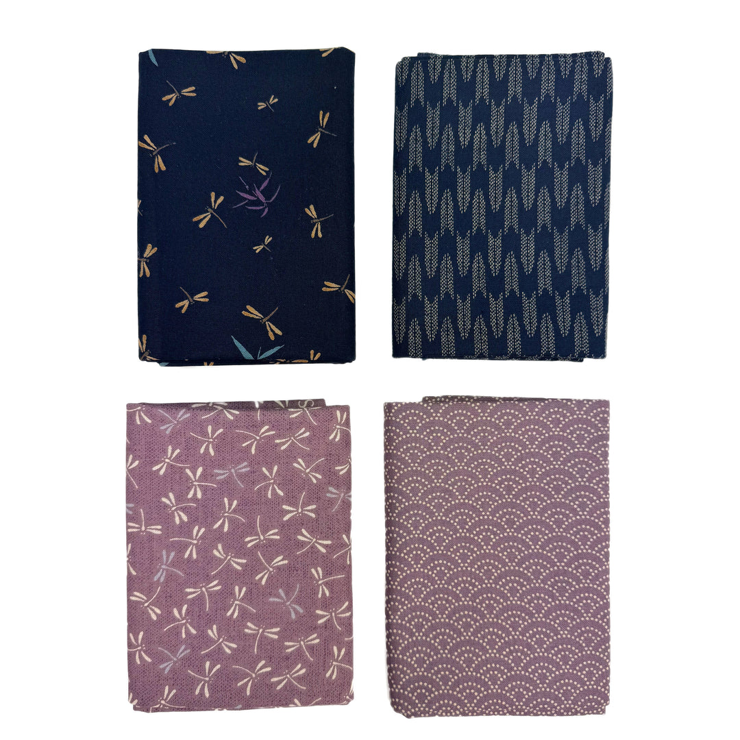Fat Quarter Stoffpaket - No.1.5 - Blau & Flieder