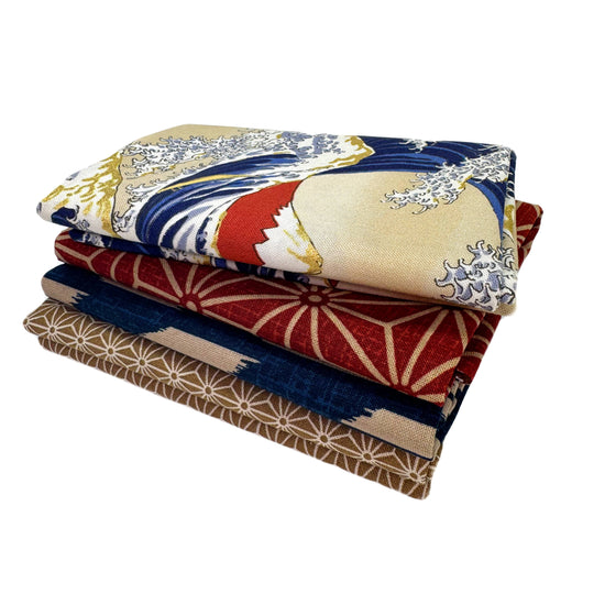 Fat Quarter Stoffpaket - No.1.6 - Blau Beige