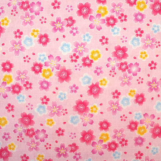 Japanischer Stoff mit Kirschblüten in rosa