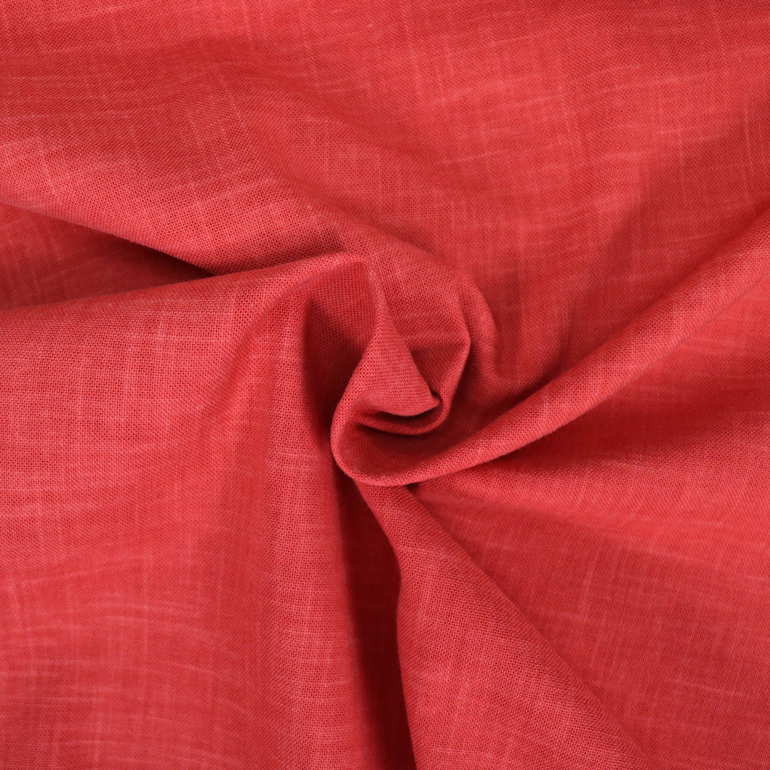 Sashiko Stoff Einfarbig - Rot
