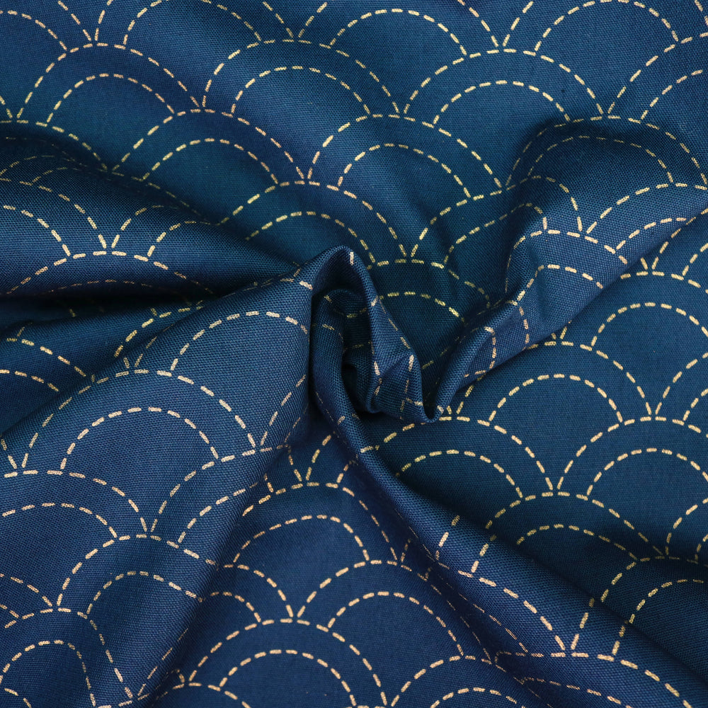 Sashiko Stoff Seigaha - Dunkelblau