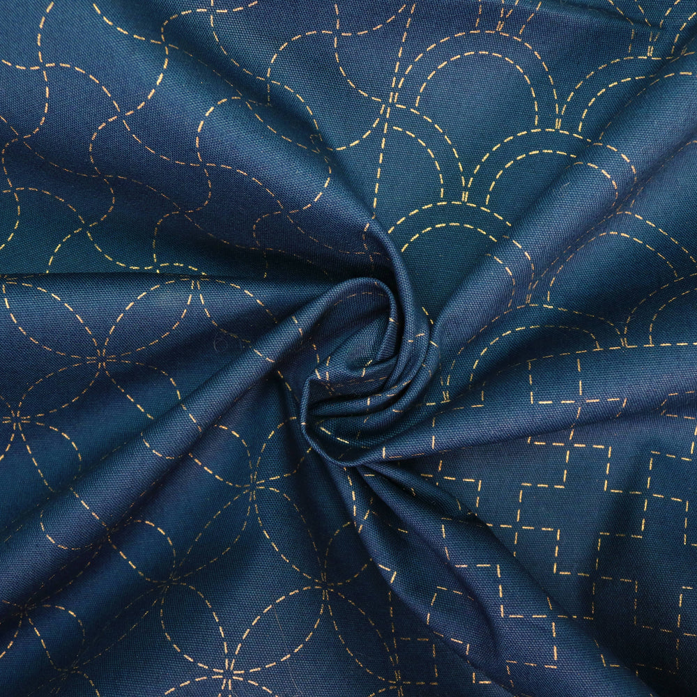 Sashiko Stoff Muster Mix No.1 - Dunkelblau