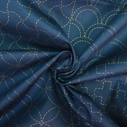 Sashiko Stoff Muster Mix No.1 - Dunkelblau