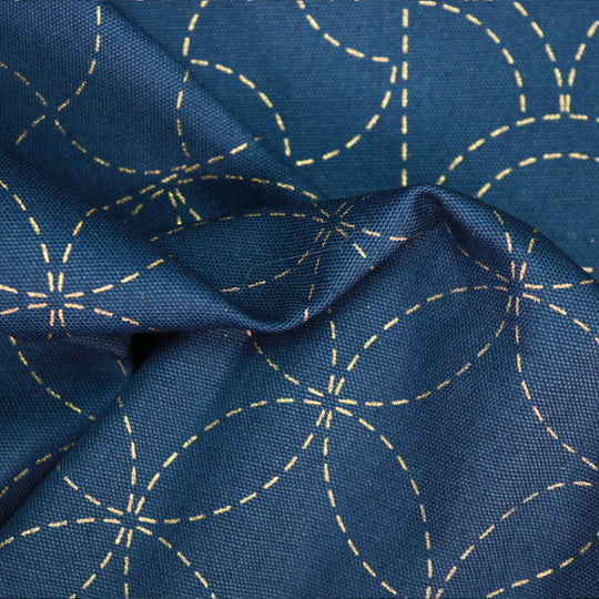 Sashiko Stoff Muster Mix No.1 - Dunkelblau
