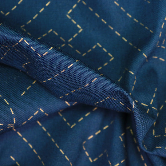 Sashiko Stoff Muster Mix No.2 - Dunkelblau
