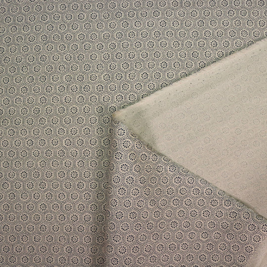 Kleine Blumen & Rauten - Beige