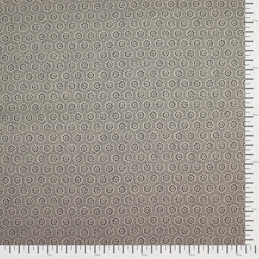 Kleine Blumen & Rauten - Beige