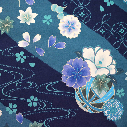 Sakura Kirschblüten & Temari Bälle - Blau