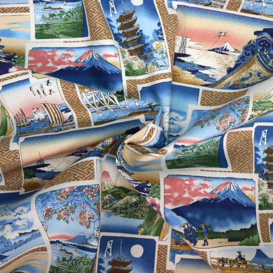 Japan Panorama - Blau