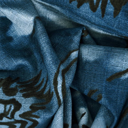 Kalligrafie Drache - Blau