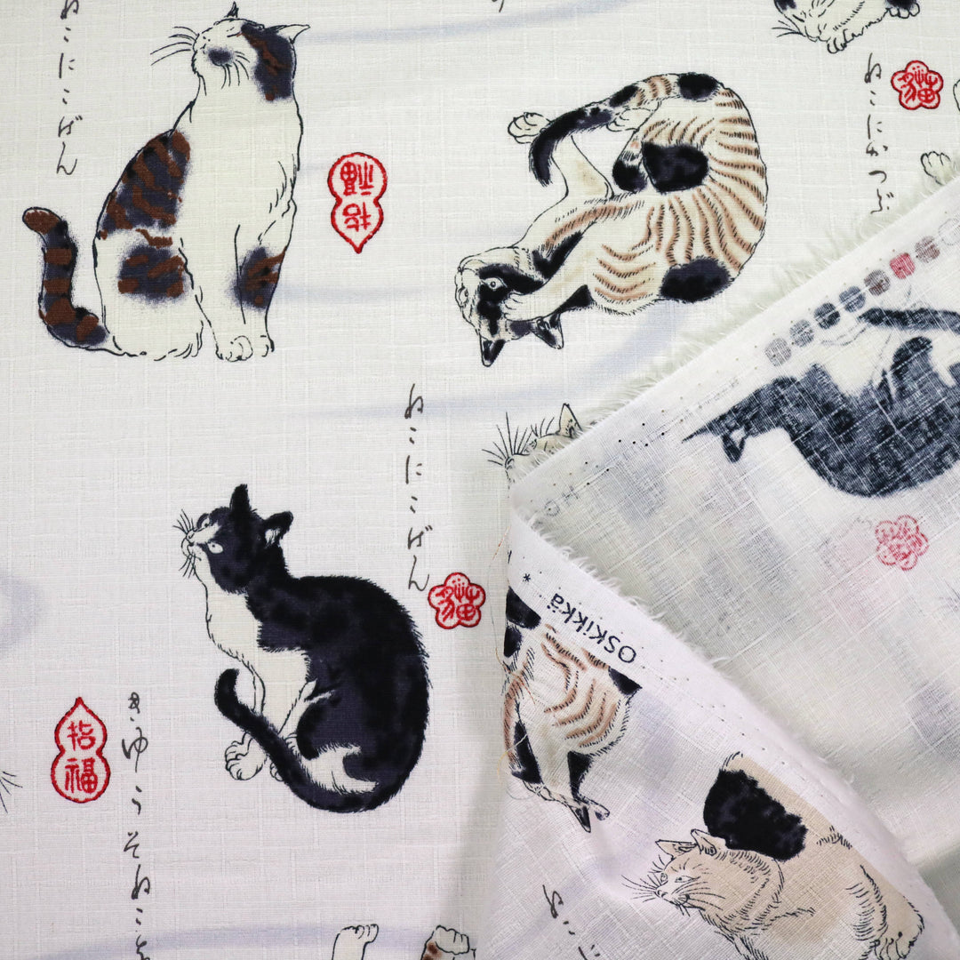 Katzen von Utagawa - Creme