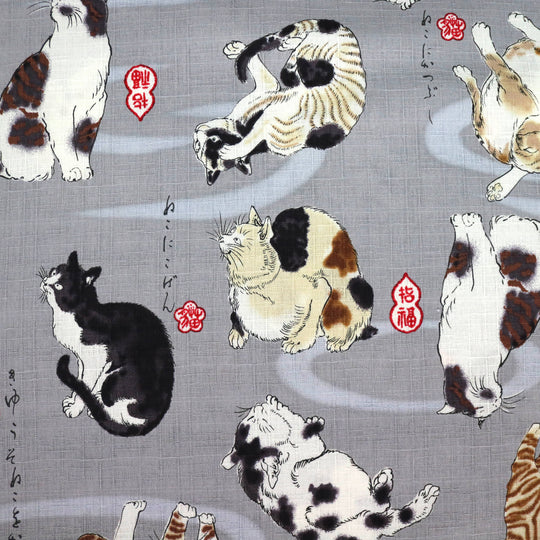 Katzen von Utagawa - Grau