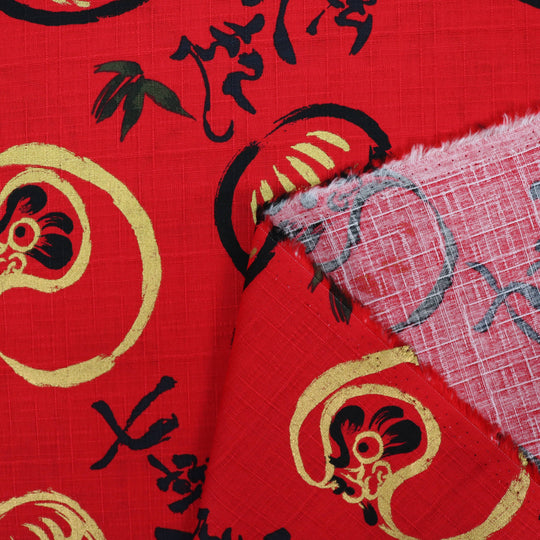 Kalligraphie Daruma - Rot