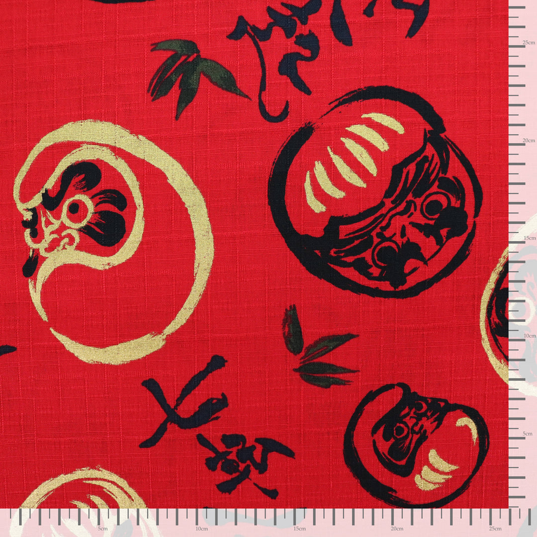 Kalligraphie Daruma - Rot