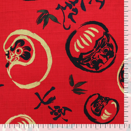 Kalligraphie Daruma - Rot
